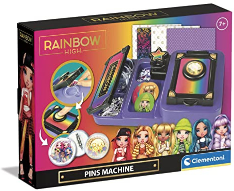Clementoni - 18726 - Rainbow High - Button-Maker - Kreativspielzeug, Geschenk-Set Für Mädchen Ab 7 Jahren