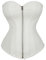 Jutrisujo Korsett Corsage Top Corset Bustier Lack Leder Reißverschluss Damen Halloween Pirat Aprikose 2XL