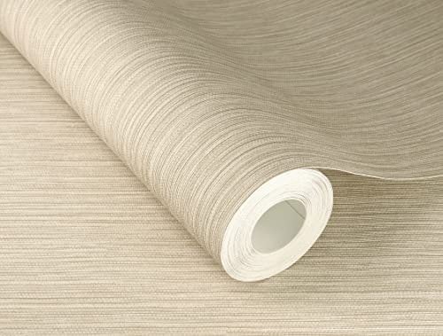 Rasch Tapete 537635 - Beige Vliestapete mit feiner Linien-Struktur, Kollektion Curiosity - 10,05m x 0,53m