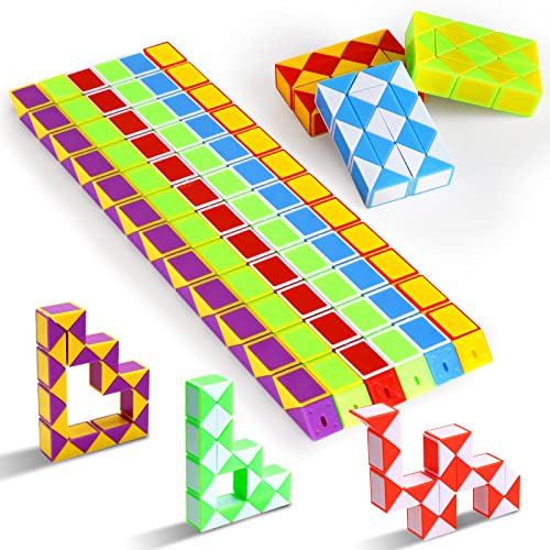 Mitgebsel Kindergeburtstag 12er 24 Blöcke Magische Schlange Kinder Spielzeug Set, Kleine Geschenke für Kinder Give Aways Kindergeburtstag Gastgeschenke Kindertagsgeschenke Spielzeug für Junge Mädchen