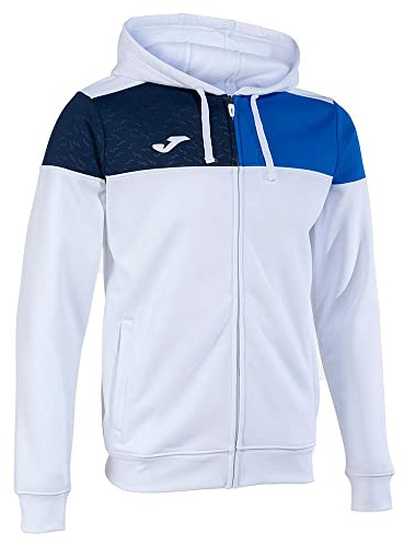 Joma Jacke mit kapuze mann Crew V weiss knigsblau marineblau