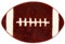 Beyond Deco Handgetufteter American Football-Teppich, 114,3 x 73,7 cm (B x L), einzigartig, maschinenwaschbar, perfekt für Badezimmer, Schlafzimmer, Küche, Wohnzimmer, rutschfest, ästhetische