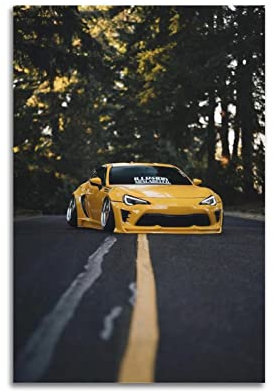JUNNA JDM Sportauto-Poster für Subaru BRZ Supercar Racing Car Dekorative Malerei Leinwand Wand und Kunst Bild Familie Schlafzimmer Dekor 30 x 45 cm