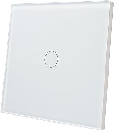 LED ATOMANT Interruptor de Cristal Inteligente ZigBee 3.0, 1 Via (1 Gang), Requiere HUB ZigBee, App Smart Life o Tuya, Compatible Alexa y Google Assistant, Pulsador Tactil para iluminacion