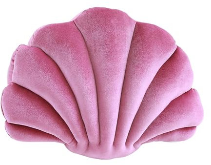 MagiDeal Cuscino a conchiglia Cuscini a conchiglia Cuscino decorativo a tema Cuscino solido per divano per arredamento soggiorno, ROSA