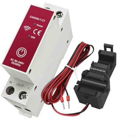 per Tuya per Smart Life WIFI Energy Meter con morsetto AC 230V 63A DIN Rail Monitor in tempo reale