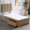 ComfoRest - Stylish 3FT Single Bed with 2 Drawers | Durable Frame for Modern Bedrooms | Practical Beds for Small Spaces | Versatile Choice for Everyday Comfort (Mink Plush)