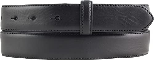 BELTINGER Wechselgürtel aus Vollrindleder mit Naht 3,0 cm ohne Schnalle | Weicher Druckknopf-Gürtel für Damen Herren 30mm | Jeans-Gürtel mit feiner Struktur | Schwarz 110cm