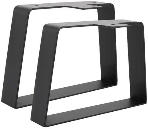 YAYODS 2 Pied de Table Metal Noir - Pied de Table 15cm - Pieds de Table trapézoïdaux - Pieds de Table Basse - Pied de Meuble - Pied Table Pieds Table pour Table Basse, Table à Manger, Table de Chevet