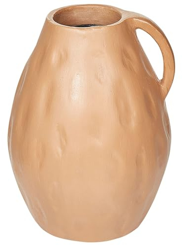 Dekovase aus Terrakotta beige 40 cm handgefertigt klassisch ästhetisch Kulim