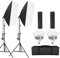 Tiandirenhe Softbox LED Kit, con 85 W 2800 K-5700 K luce LED a temperatura bicolore, Softbox 50 x 70 cm, telecomando, kit di illuminazione per apparecchiature di studio fotografico (2 pezzi set)