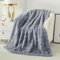 Kuscheldecke Kaninchen Plüsch Flauschige Decke Soft Wohndecke Dick 1000GSM Flanell Decke Couchdecke Warme Überwurfdecke Sofadecke Vielseitig Blanket Für Bett Sofa Schlafzimmer Büro Hellgrau 100x160cm
