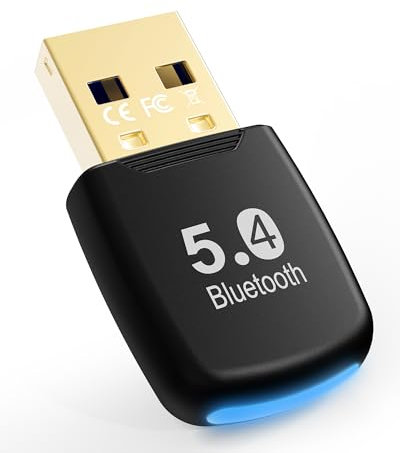 Bluetooth Adapter PC, RENGOGA 5.4 USB Bluetooth Adapter EDR Bluetooth Dongle für Windows 11/10/8.1/7, Bluetooth Stick für PC Laptop Kopfhörer Tastatur Maus Plug and Play Controller Headset Desktop