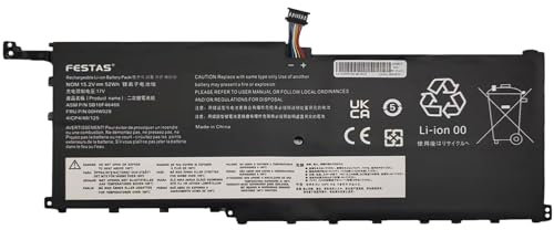 FESTAS 15.2V 52Wh 00HW028 01AV439 Batterie Compatible avec Lenovo ThinkPad X1 Carbon 4th X1 Carbon 2016 X1 Yoga Series 00HW029 01AV441 01AV457 01AV458 01AV409 01AV438 Ordinateur PC Portable