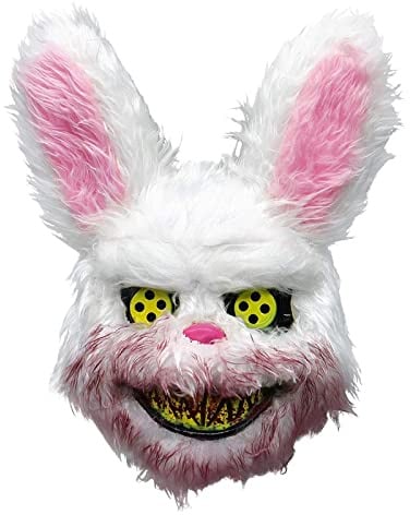 Générique Masque Horreur de Halloween, Masque d'Ours/d'Lapin Sanglante, Masque Effrayant Halloween Realiste, Masque Drôle d'Terreur pour Halloween Carnaval Mascarade Déguisées