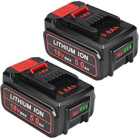2 batterie per Power X-Change da 18 V, per batteria agli ioni di litio Einhell da 5,0 Ah, adatte per tutti i dispositivi PXC, gestione proattiva della batteria, cicli di ricarica personalizzati