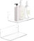 Sezanrpt 20cm klares Wandregal, Acryl hin- und herbewegendes Regal, Home Wall Regal Organizer für Raum Lagerung, Raumdekoration, Platzersparnis, 10cm Tiefe, 2-Pack