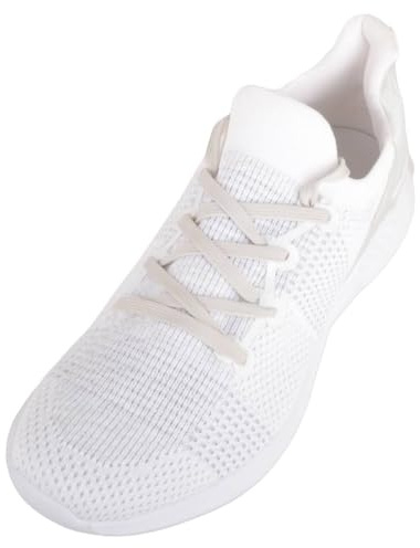 Men Easy Slip On Lightweight Lace Up Breathable Sports Trainers - White - UK 10 / EU 44