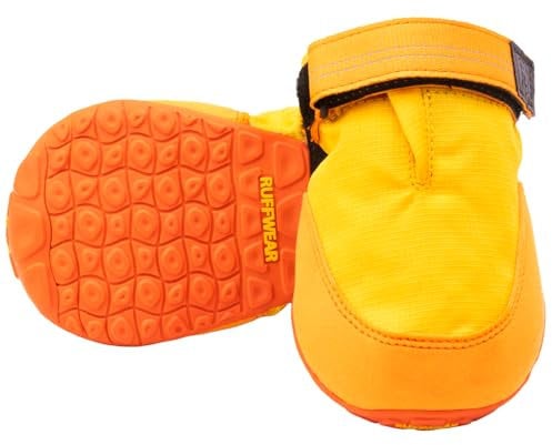 RUFFWEAR Summit Trex Hundeschuhe, große Hundestiefel und Hundelaufschuhe, Hundewanderstiefel zum Wandern, Outdoor-Hundepfotenschutz, Größe XS, Sunrise Yellow (Paar)