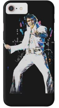 Elvis Presley Handyhülle für iPhone 8S Plus, Schwarz, weiß