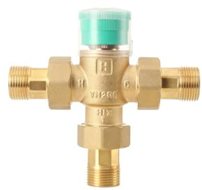 Cozyel Thermostatischer Brauchwassermischer 3 Wege DN20 3/4 Nr.: TM200-3/4A, 10 bar, Einstellbereich: 15°C bis 65°C