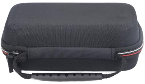 Tragetasche für 3DS 2DS XL, Hartschalen Etui mit 16 Spielkartenslots, stoßfeste Nylon Tasche für Handheld Konsole, Schutzcase für Reise & unterwegs, Schwarz