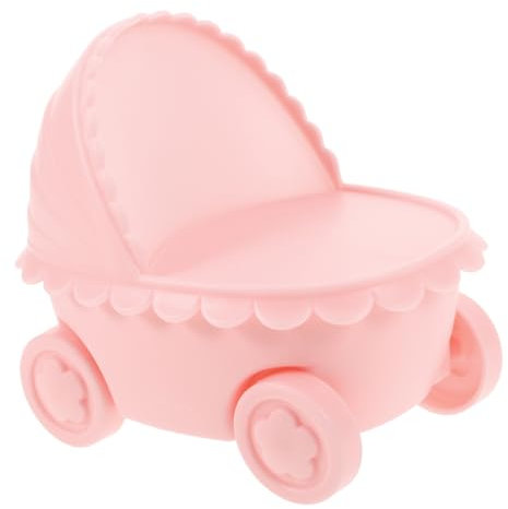 Toyvian Nachtlicht für Kinderwagen doppelter Kinderwagen Stativ Nachttisch Kippen Sitz Babylampe bücherregal Dekoration 3D-Nachtlicht Licht in Kinderwagenform aus Kunststoff Plastik Rosa