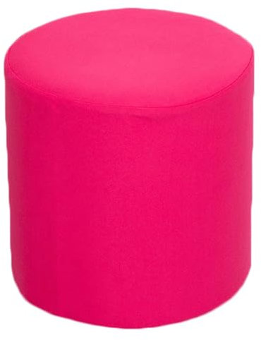 VEAI Stretch Hockerbezug 30x30 cm Rundes Ottomane Schonbezug für Fußhocker | Waschbarer Überzug mit Elastikbund, Hussen & Protector(Rose red)