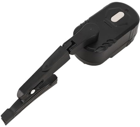 Eujgoov Motorradhelm Wischer Wieder Aufladbar 2 -Geschwindigkeitsschalter Wasserfestgänge Windschutzscheibe Helm Regen Visier 800 MAh Batterie Schwarz Weiß