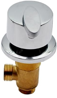 Variatore di valvole ad acqua calda e fredda, Miscelatore for doccia deviatore a 4 vie in ottone cromato con maniglia a foglia, montaggio a parete G1/2