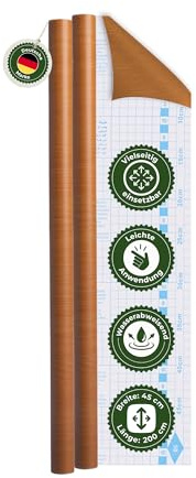 Veluxis Möbelfolie 2er-Set Holzoptik Buche Natur – 45 × 200 cm | selbstklebend, selbstklebend Holzoptik Buche Natur, zuschneidbar, rückstandsfrei entfernbar