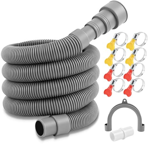 DOUJIAO Tubo Scarico Lavatrice 1-3m, PP, Antiroditori, Tenuta Stagna (1M)
