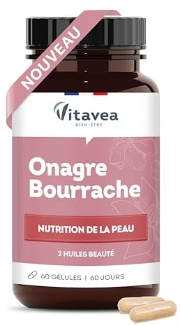 Vitavea Bien-être - Onagre Bourrache - 2 Huiles, Beauté Peau - Cure 2 mois
