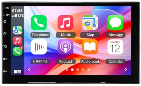 2+64G Android 14 Car Stereo for Nissan Qashqai J10 2007-2013 with Carplay Android Auto for Qashqai J10 radio w/7 inch touchscreen GPS Navi WiFi Bluetooth FM/RDS Mirror Link SWC Backup Camera