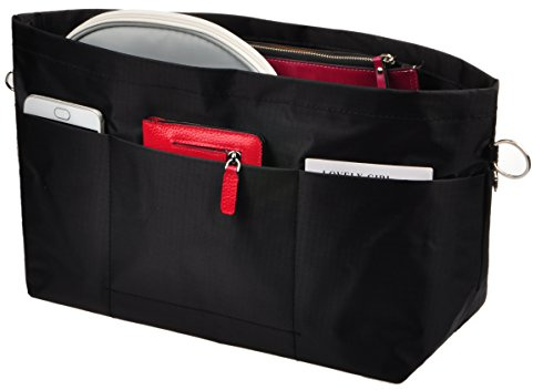 Vercord damen handtasche tote pocket organisator-einsatz reißverschluss groß schwarz