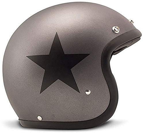 DMD Motorradhelm, Unisex Glitzer, Stern, Grau, S
