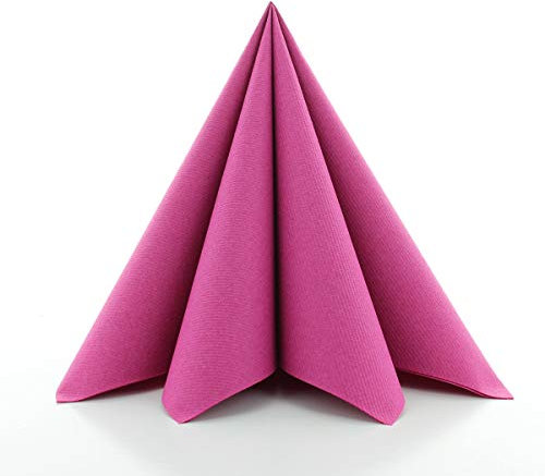 Sovie HOME Linclass®Airlaid Servietten 40x40 cm | Faltbar | ideal für Hochzeit & Partys | Violett | 12 Stück
