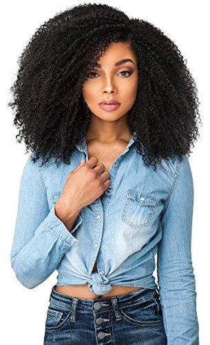 Sensationnel Curls Kinksandco Lace Wig - The Game Changer Wide Lace Part Wig With Natural Preplucked Hairline for Natural 3C to 4C Hair Textures (1 JETBLACK)