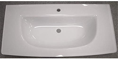 Glaskeramik Waschbecken Waschtisch SPIRIT 100 cm breit Aufsatzwaschbecken