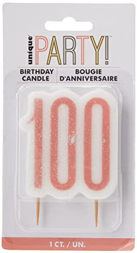 Number 100 Birthday Candle | Rosegold | 1 Pc.