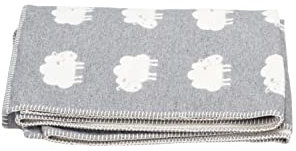 Fussenegger - Decke, Plaid, Deco Plaid - Schafe - groß - grau - 130 x 200 cm