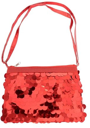 Deiters Tasche mit großen Pailletten rot