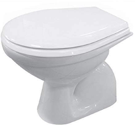 Pozzi Ginori - Cuvette sur pied Pozzi collection Kim blanc - Blanc, Sans lunettes de toilettes, En stock