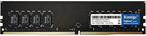 Kimtigo RAM DDR4 8GB 2666MHz CL19 (PC4-21300) 288-pin CL19 1,2V ungepuffertes UDIMM PC Computer Desktop Memory Modul RAM Upgrade