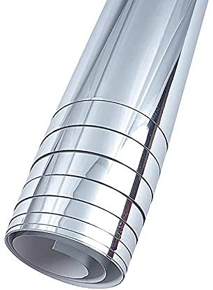 JKIOHO Hojas de espejo autoadhesivas, pegatinas de espejo impermeables de 0,2 mm de grosor, rollo de espejo flexible sin vidrio para decoración de pared del hogar/50 cm x 150 cm