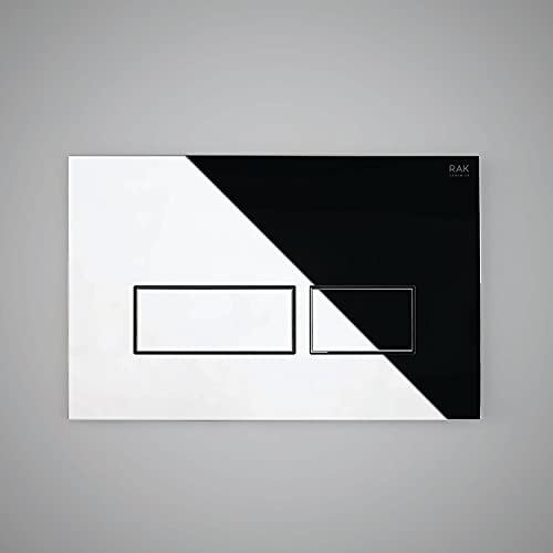 RAK Ecofix Rectangular Push Button Dual Flush Plate Chrome Concealed Cistern