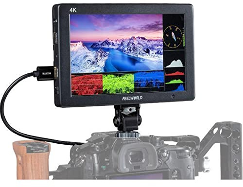 FEELWORLD T7 Plus 7 3D LUT 4K HDMI Camera Field Monitor Video Assist Full HD 1920x1200 Solid Aluminum Housing DSLR Monitor with Waveform Histogram Vector Scope Peaking Focus False