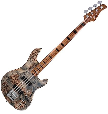 Cort GB-Modern 4 Open Pore Charcoal Gray Electric Bass Guitar with Deluxe Soft Case