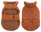 CITÉTOILE Wintermantel Hundemantel, Warme Winterjacken mit Fleece für Hunde,Hundejacke Hundekleidung Hundepullover Dog Coat mit Geschirr Loch für Chihuahua Dackel, Braun, S