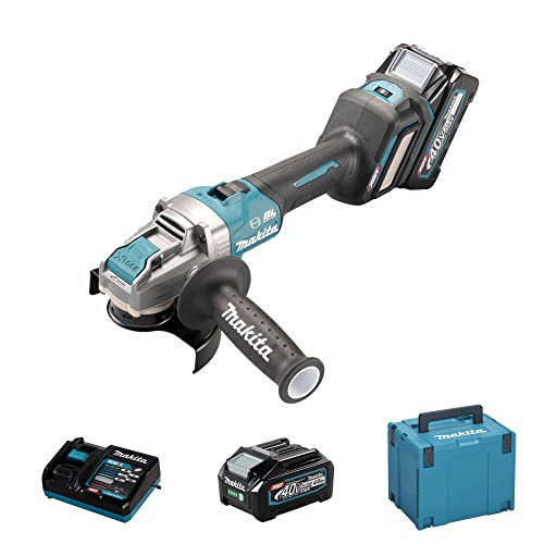 Makita GA041GM201 Akku-Winkelschleifer 40V max. / 4,0 Ah, 2 Akkus + Ladegerät im MAKPAC
